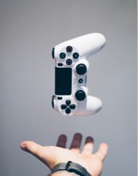 Controller hovering over hand